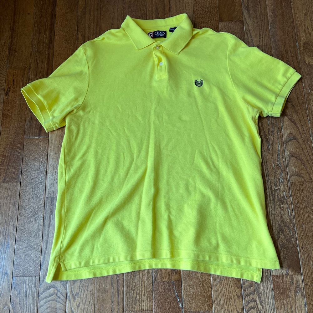 EUC - Men’s Chaps Polo Shirt, Yellow, XL